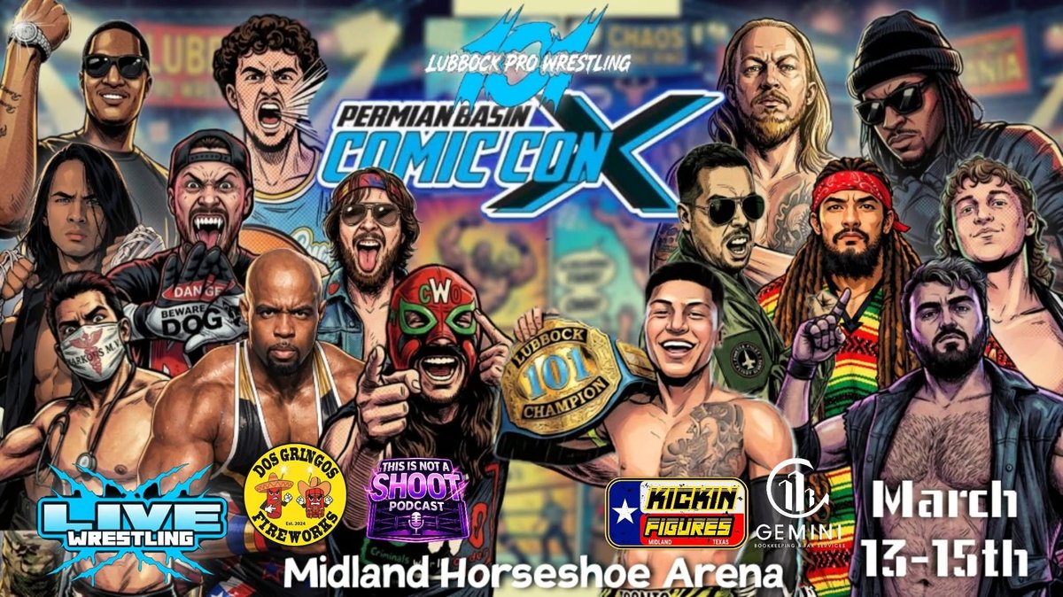 pinchecracker's tweet photo. * * * THIS WEEKEND * * *

There are 2 great products bringing family friendly Pro-Wrestling action to 2 different cities!

Lubbock Pro Wrestling 101 live TODAY THROUGH SUNDAY in Midland, TX!

BCW TX live TOMORROW NIGHT @ in Levelland, TX!

#SupportLocalWrestling https://t.co/9Om1zzhJYf