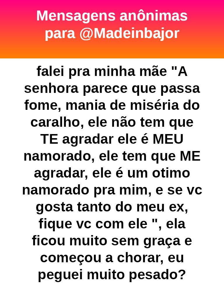 🪷Sou babaca?
JAMAIS!
Vc foi maravilhosa nessa!
👏👏👏👏👏👏 #bajo35803