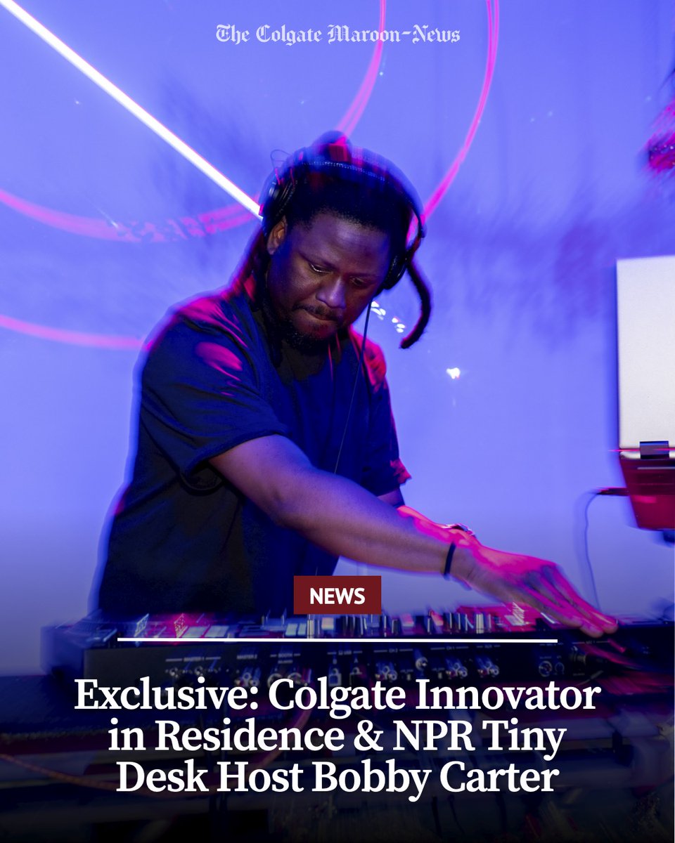 NEWS | Exclusive: Colgate Innovator in Residence &amp; NPR Tiny Desk Host Bobby Carter

🔗 Click the link to read more.

📝: Chloe Liversidge
📸: Ryan Lee

thecolgatemaroonnews.com/68393/news/npr…