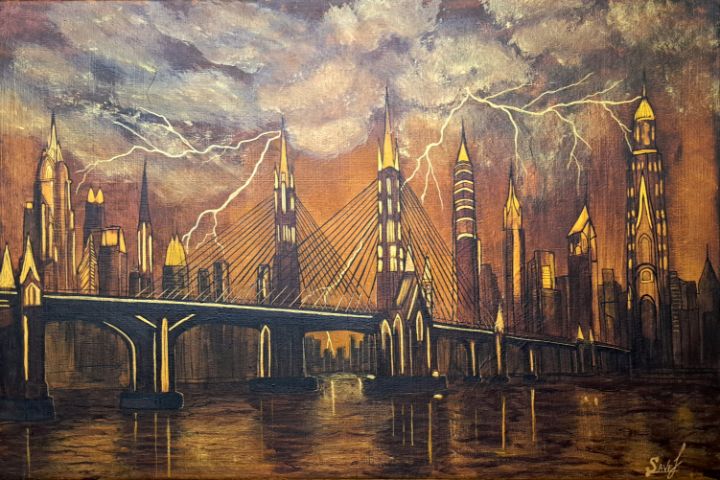 Gudriniece's tweet photo. Art of the Day! "The Electric Pulse". Buy at: https://t.co/afzA6s34X8 https://t.co/D8MKQG2lfy