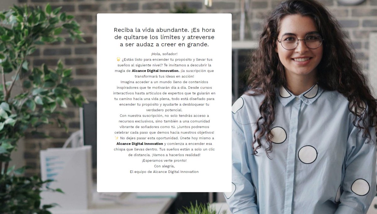 AlcanceDigital's tweet photo. **¡Novedad emocionante en Alcance Digital Innovation! 🎉**
https://t.co/J1wGX3ES9Z
Nos complace anunciar que todos los contenidos estarán disponibles con un previo de sus videos. Esto significa que podrás disfrutar de una pequeña muestra antes de decidirte a suscribirte. https://t.co/acgIqSWNQ8