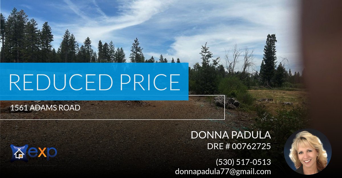 donnapadula77's tweet photo. 📍 Reduced Price 📍 This recently reduced home at 1561 Adams Road in Paradise won't last long, so, don't wait to set up a showing! Reach out here or at (530) 517-0513 for more information!

Donna Padula, DRE # 00762725 eXp Realty o... https://t.co/iTKQwN3Z6W https://t.co/01eMCKstkS