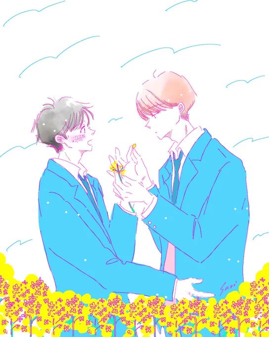 花占い🌼

#創作BL
#オリジナルイラスト 
#創作男子 
