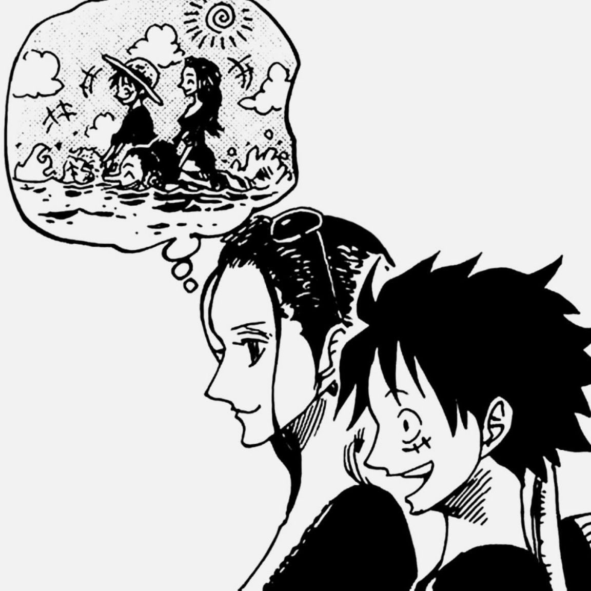 despite the things she says to scare usopp, her thoughts are full of cuteness and joy