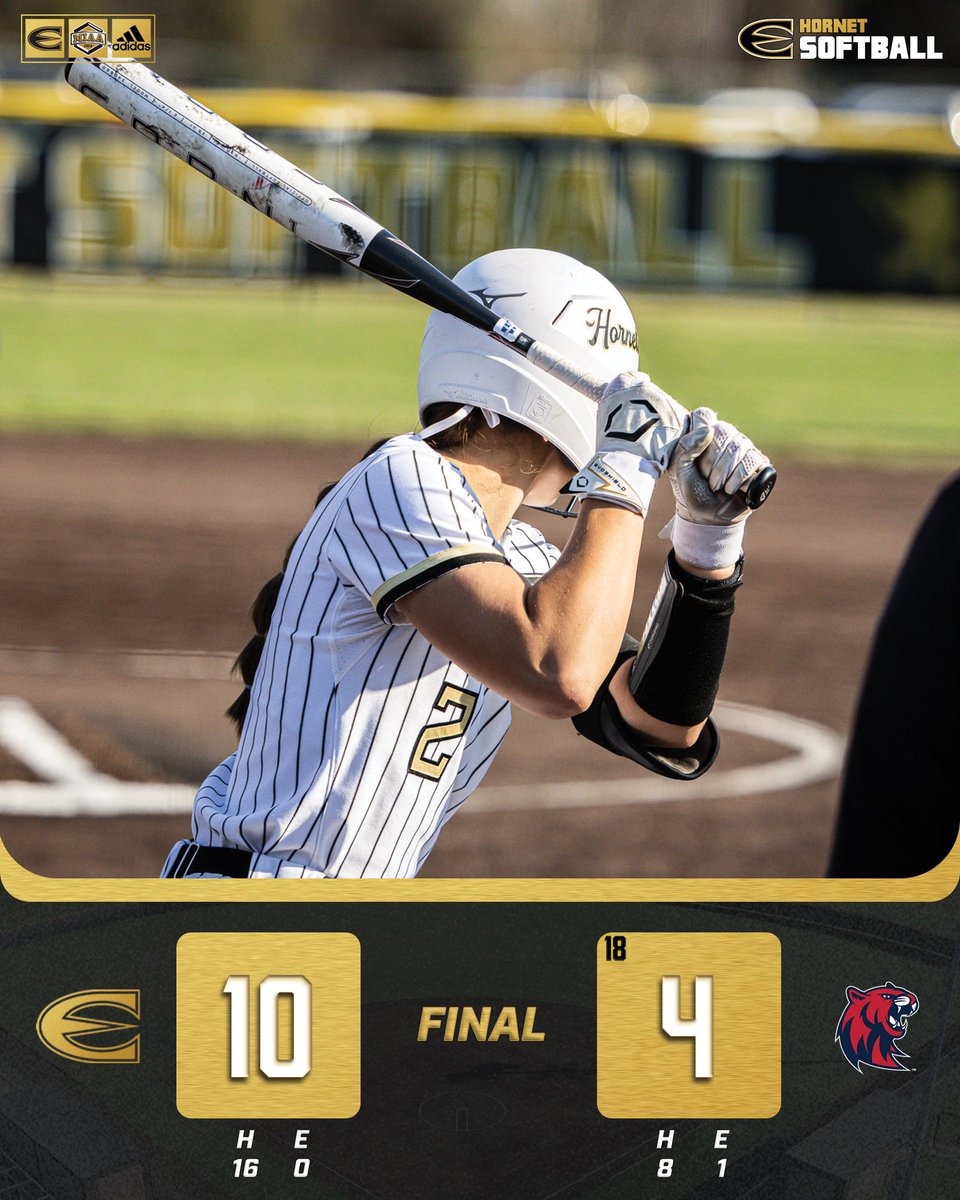 Final from Trusler as <a href="/EState_Softball/">Emporia State Softball</a> completes the doubleheader sweep of #18 Rogers State with a 10-4 win in game two. 

Taryn Burkhardt, Brynley Smith and Addison Callaway each with three hits while Smith and Brooke Flewelling both drive in three runs. #StingersUp