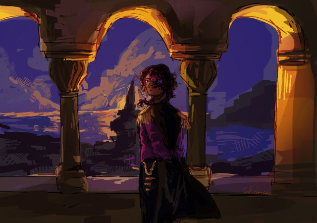 "how do we draw the middle one"

LEMME INTRODUCE YOU TO #ashswagfanart 

There are tons of amazing renditions of Ash! Most commonly he is drawn with brown skin, curly black hair with purple highlights, a regal purple suit and cape. He has a glitch covering his face