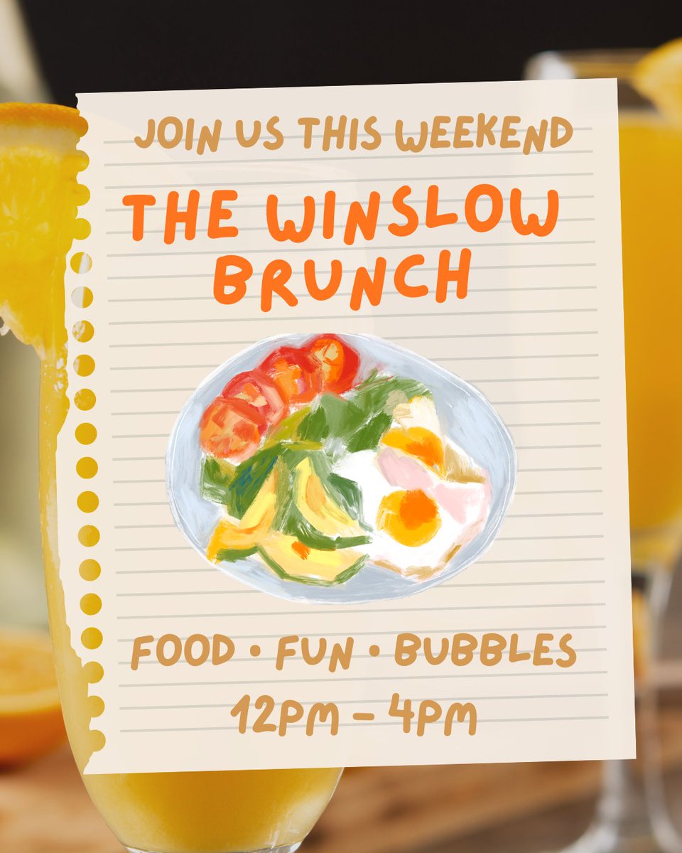 Join us this Saturday and Sunday from 12pm–4pm for a laid-back afternoon filled with great food, delicious drinks, and even better company. 

Good vibes, good bites, and good friends are always on the menu. 
thewinslownyc.com/brunch-east-vi…