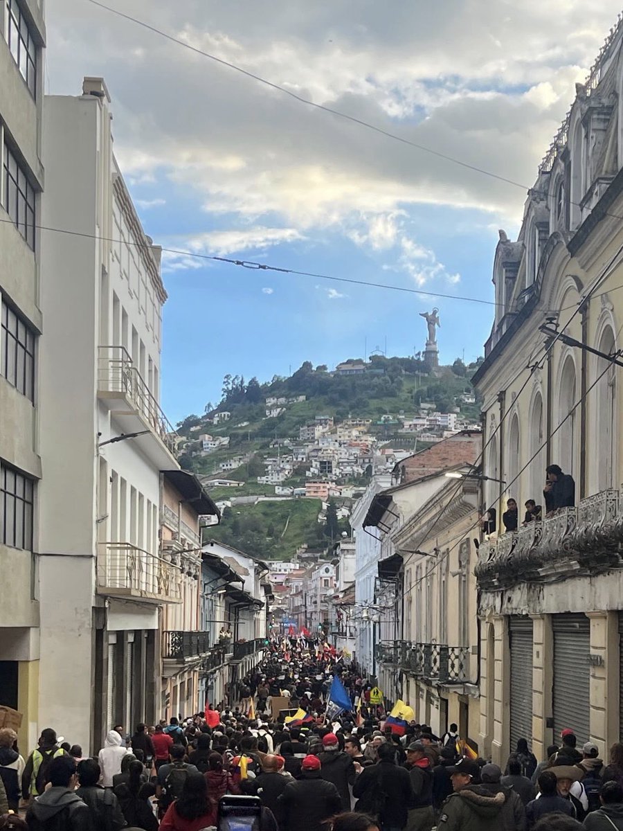 TaniaIvonneV's tweet photo. ¡Hoy, Ecuador se levantó!

No hay seguridad. 
No hay salud. 
No hay educación. 
No hay trabajo digno. 
No hay democracia. 
No hay respeto por la naturaleza. 

Este pueblo se cansó de la ineptitud de @DanielNoboaOk. El narcogobierno al servicio de las mafias.

#FueraNoboaFuera https://t.co/ixGiGz3ez9