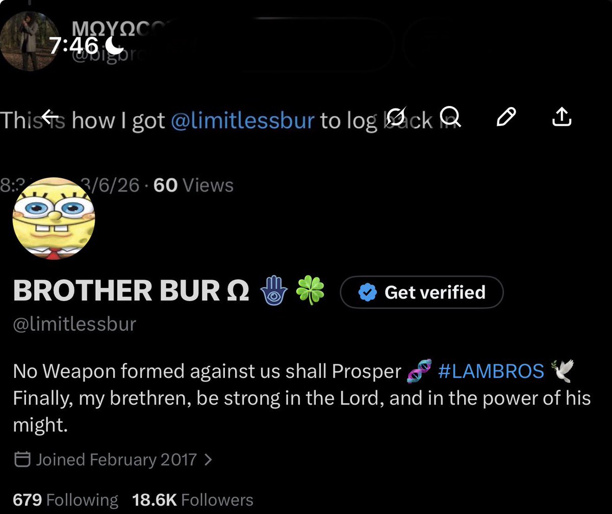 BROTHER BUR Ω 🪬🍀 tweet media