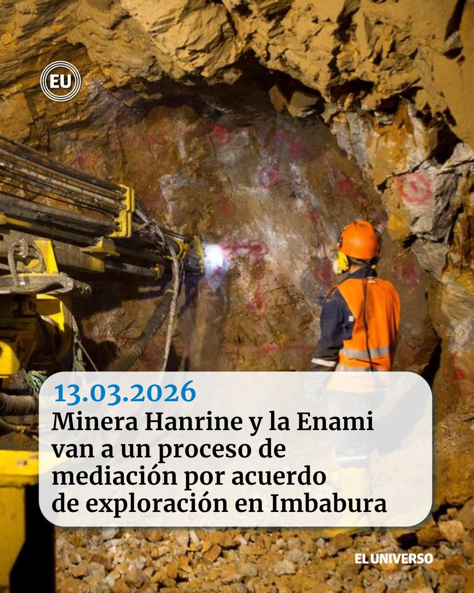 #Economía | Minera Hanrine y la Enami van a un proceso de mediación por acuerdo de exploración en #Imbabura ow.ly/o23Y50YtP5H