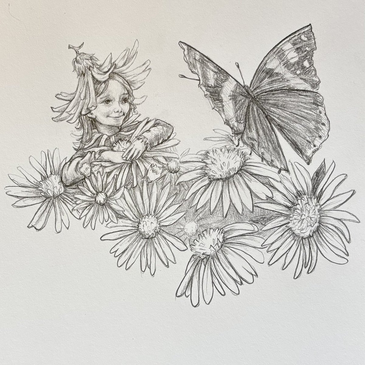 JessEvans915's tweet image. My grand niece turns nine today (well, one of them anyway). I think she’s more in to hockey and Ghost Spider than fairies. She’s a brave girl and I love her. 

#pencilsketch #kidlitart
