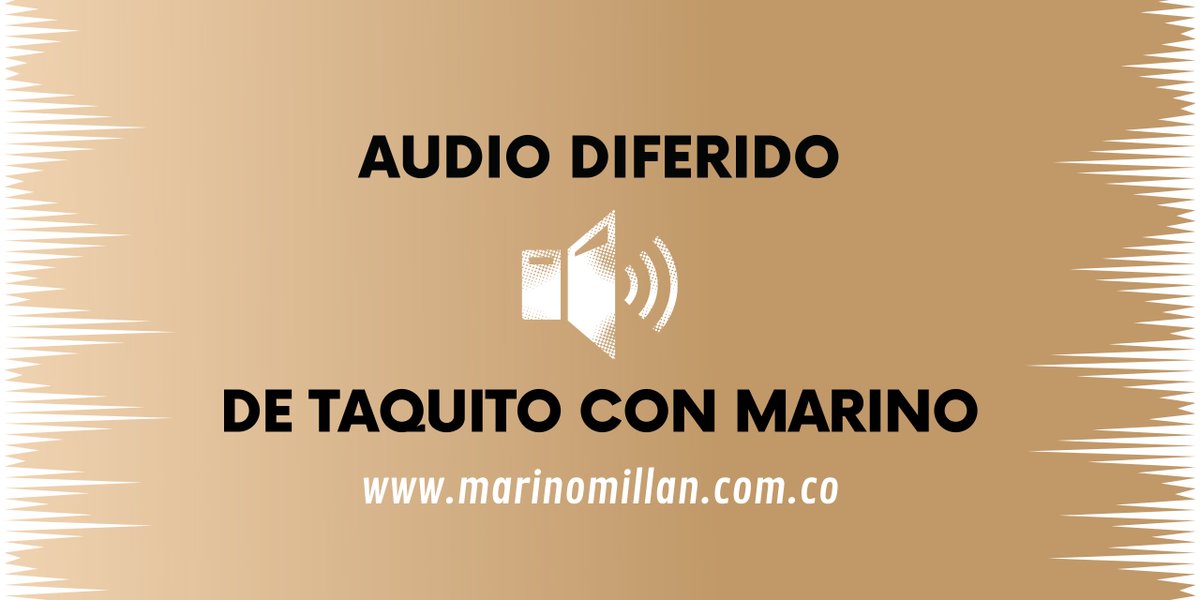 Audio:
DE TAQUITO CON MARINO (repetición)
viernes 13 de marzo de 2026
César Augusto Arias, Carlos Trujillo, José Daniel Pérez, Jorge “Piolo” Millán y Marino Millán.
Enlace para escuchar:
go.ivoox.com/rf/170097634