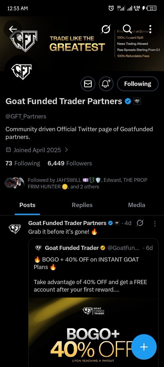 PipEdge_'s tweet photo. @RondoFx @EdwardXLreal @GFT_Partners @Leveragedgiant @Paul__GFT @GoatFunded I've done on the task
Trusting God I win https://t.co/BgqLfeFBte