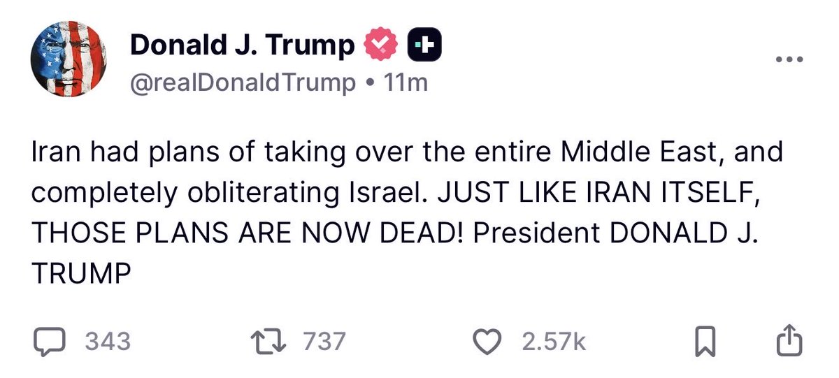 MAGAVoice's tweet photo. BREAKING 🚨 President Trump just said Iran had plans to take over the ENTIRE Middle East. WOW 

The Entire Middle East should thank Trump https://t.co/5Y8PskjV9W