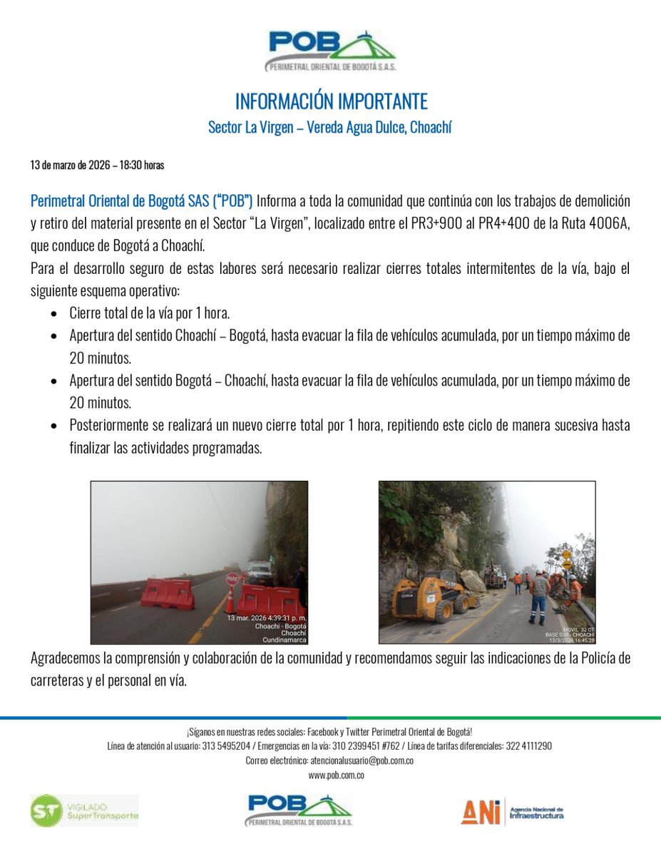 Perimetral Oriental de Bogotá tweet media