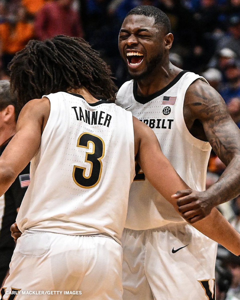 ESPNInsights's tweet image. Vandy secured its first SEC tournament win over Tennessee since 1950-51‼️ 

Duke Miles and Tyler Tanner combined for 49 PTS in the 75-68 win 🔥