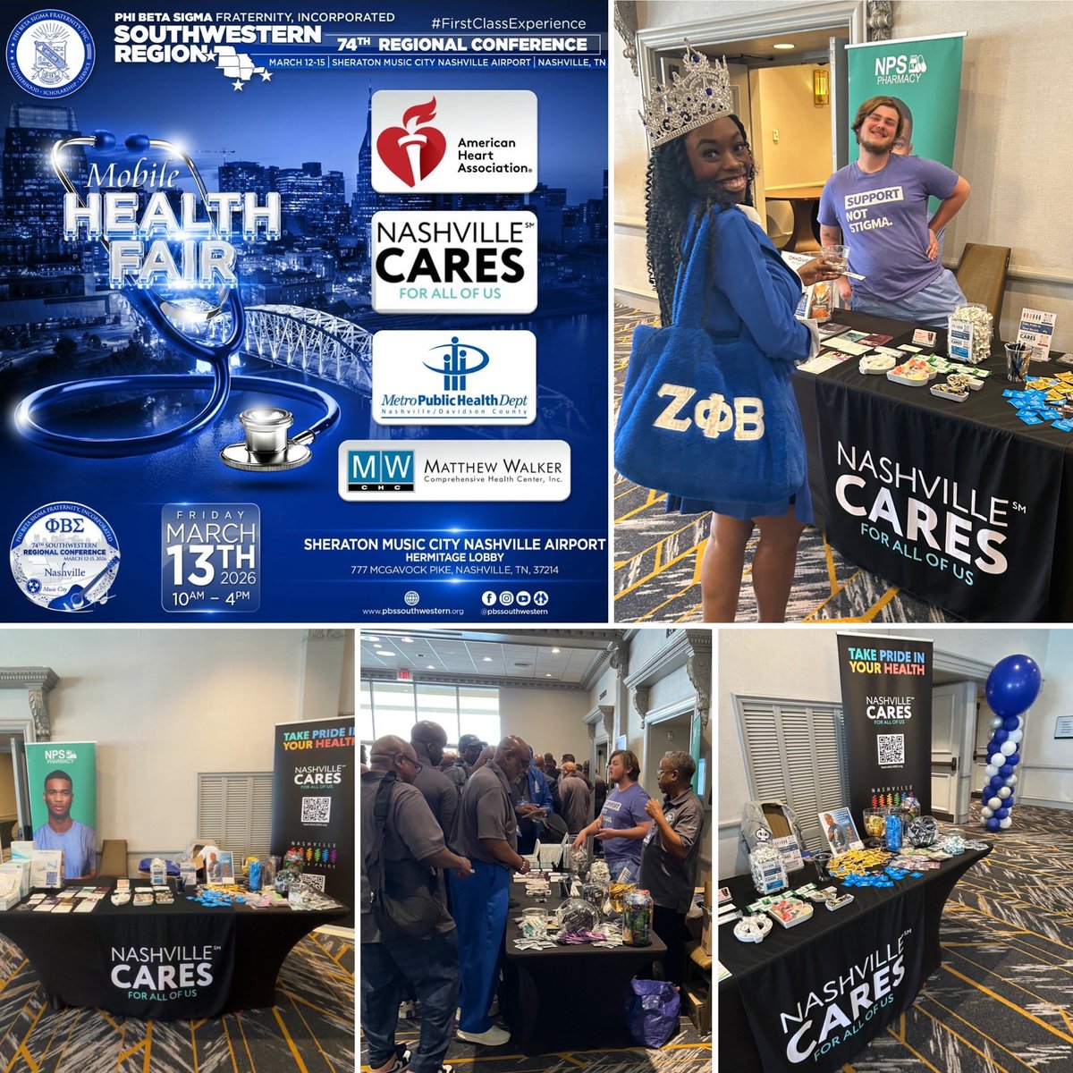 We Took Pride in Your Health with the Brothers of Phi Beta Sigma Fraternity, Inc., during their 74 Regional Conference with <a href="/nashvillecares/">Nashville CARES</a> offering FREE HIV Self Test, Narcan, Condoms, Lube &amp; more 🤘🏾Gr8 turnout!!