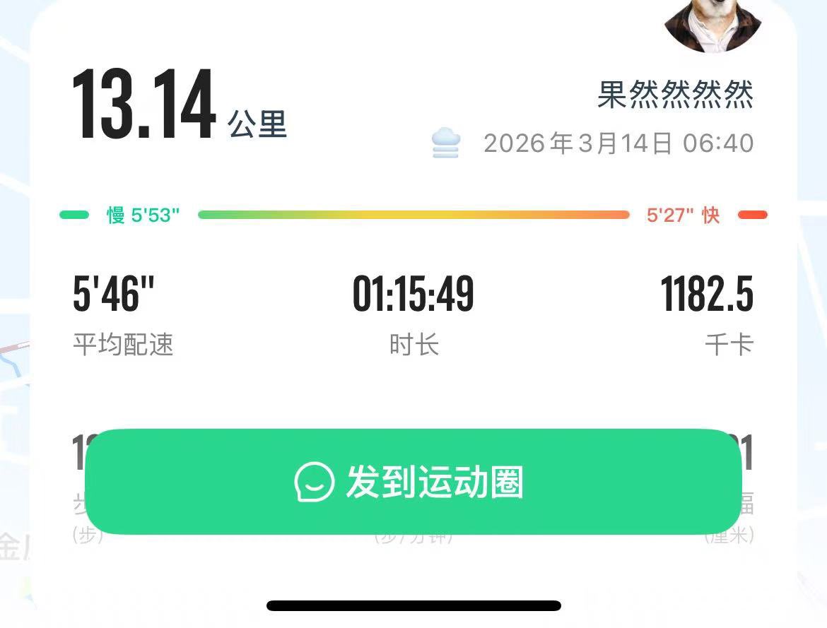 除了身体上的变化，跑步给我更多的是人生的思考与情绪的稳定。