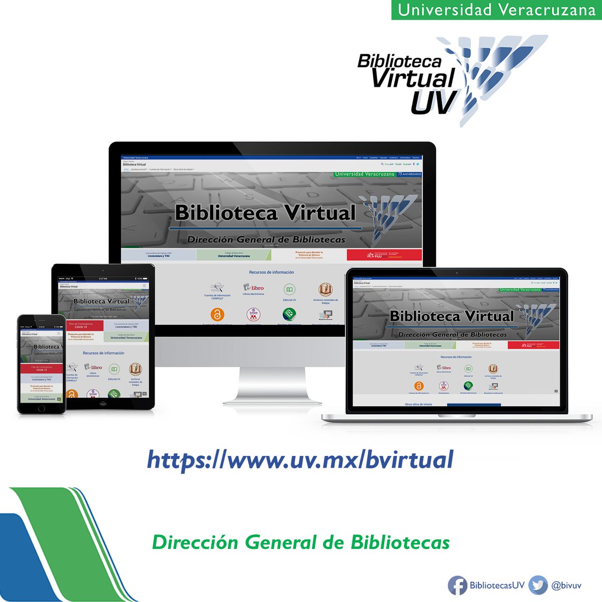 ¡La biblioteca virtual UV está al alcance de tu mano! 📚💻

Accede a libros electrónicos, revistas, repositorio institucional y más, todo en un solo lugar.

 🔗Conoce más y comienza a explorar en: uv.mx/bvirtual