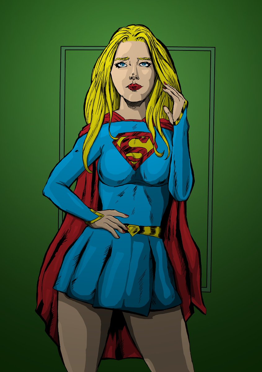 Finally did the colours for this. #Supergirl by fabrizzioarts on #Deviantart. Inks and colours by me. #DC #Comics #Art