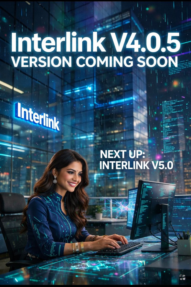 vasipalli59807's tweet photo. ๐ Interlink V4.0.5 Coming Soon!
Innovation is evolving faster than ever. ๐๐ก
Get ready for smarter connections, powerful features, and the next step toward the future of Web3. ๐โจ
Next stop: Interlink V5.0 ๐ฅ
Stay tuned! ๐
#interlinknet #ITLG #ITL https://t.co/VUASfe2a4n