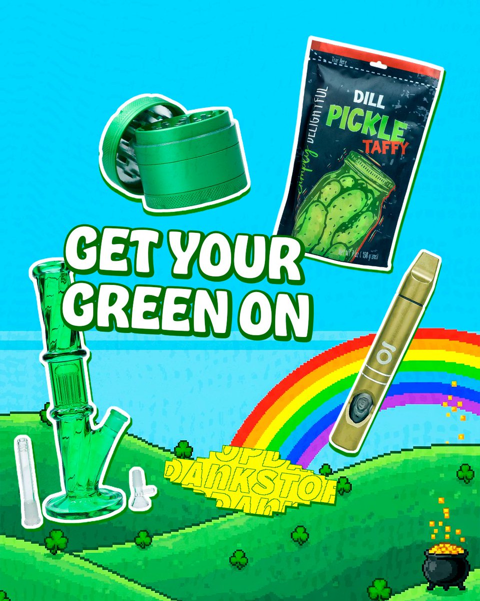 Sometimes luck is just about having the right gear 🍀

Check out these green essentials to keep the Paddy's vibes rolling.

#DankStop