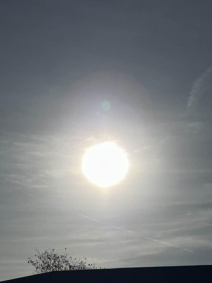 Mysongshari's tweet photo. #Iknewsomethingwasgoingonthisam #spraying #nashville #clearskies #sunshine #notlong #halo https://t.co/wJH0XUexT0