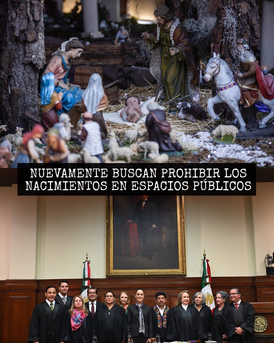 ¿TE ENTERASTE? 🚨

Nuevamente la Suprema Corte de Justicia de la Nación, resolverá una asunto que busca prohibir la puesta de nacimientos en espacios públicos. 

Aunque lo quieran negar, hay una persecución religiosa en México. ¡PREPÁRATE para actuar! ✝️