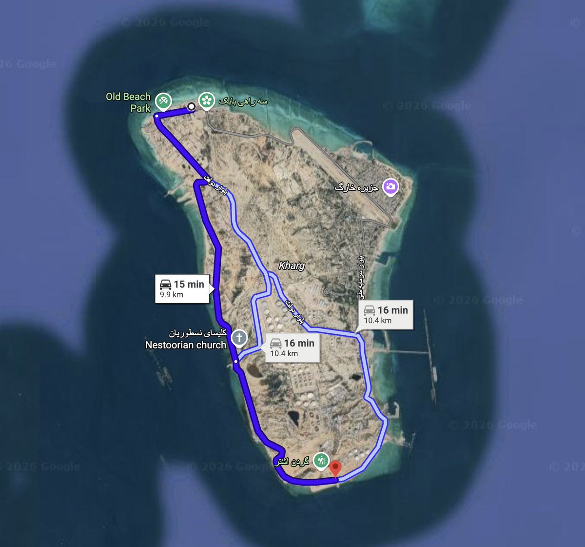 So you want me to believe that 90% of all Iranian oil is in  a 10*2km island with 46 oil tanks (easily visible with Google Maps) and that Iran preparing for war for 40 years had never thought that someone could bomb it? 

Ok, i have the Colosseum to sell you....