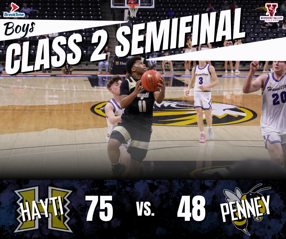 Final results for the Boys Class 2 Semifinal game between Hayti and Penney!