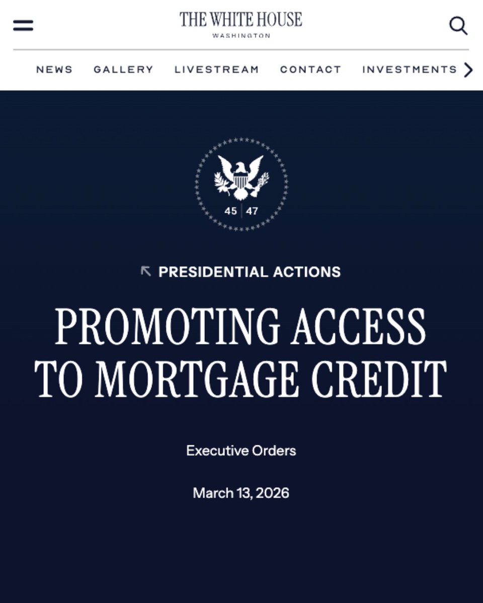 SecretaryTurner's tweet photo. Every American ready for the American Dream of homeownership should be able to work with a reliable lender they trust.

But, over the last 20 years regulations have added unnecessary cost to the lending process.

@POTUS’ Executive Order today will reduce these regulatory burdens to ensure that these creditworthy borrowers can purchase a home more easily.
