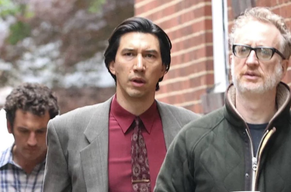 nightwriter22's tweet image. Adam Driver and Miles Teller with director James Gray on the set of their new crime thriller, Paper Tiger. An official release date hasn't been announced yet.