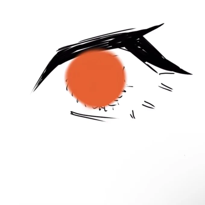 みんながよくハウトゥ目やってるからやってみたけど普段こんな描き方しない 楽しんでるだけの塗りになったら急にそうなるの?へえ…