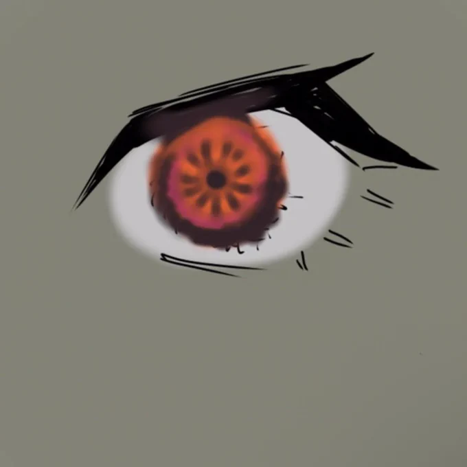 みんながよくハウトゥ目やってるからやってみたけど普段こんな描き方しない 楽しんでるだけの塗りになったら急にそうなるの?へえ…
