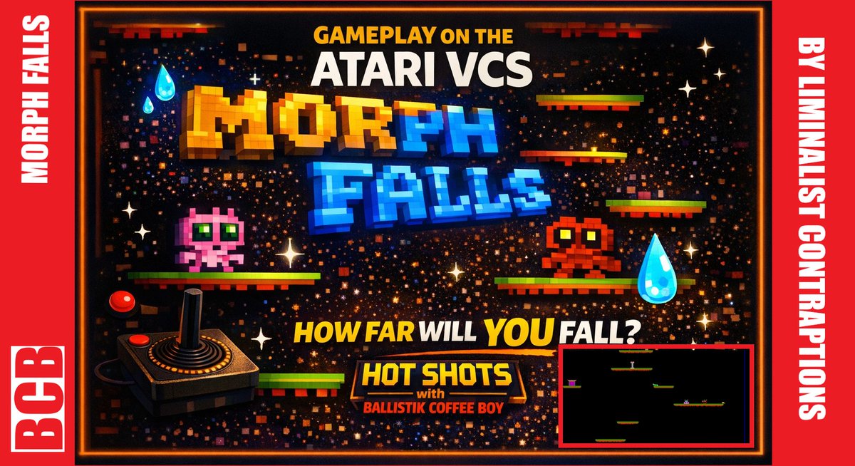 ballistikcoffee's tweet photo. Premering NOW! #MorphFalls was a submission in the #IRebel #JeffMinter #GameJam almost a year ago. Now, it's #FREE on the #AtariVCS by our good friend - the dev - @Uncle_Flip1! U play a #blob called #Morph & the rest is history! Let's play it! #Atari Link: https://t.co/5hOIvslxJU https://t.co/Pch6PLgwD4