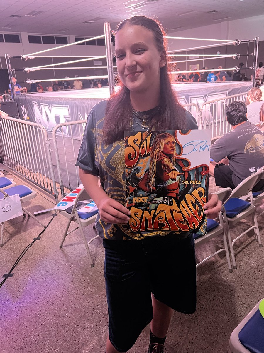 dhsivley's tweet photo. Excited to see @SolRucaWWE tonight in St. Pete! #NXT https://t.co/sLY6MJQJsY