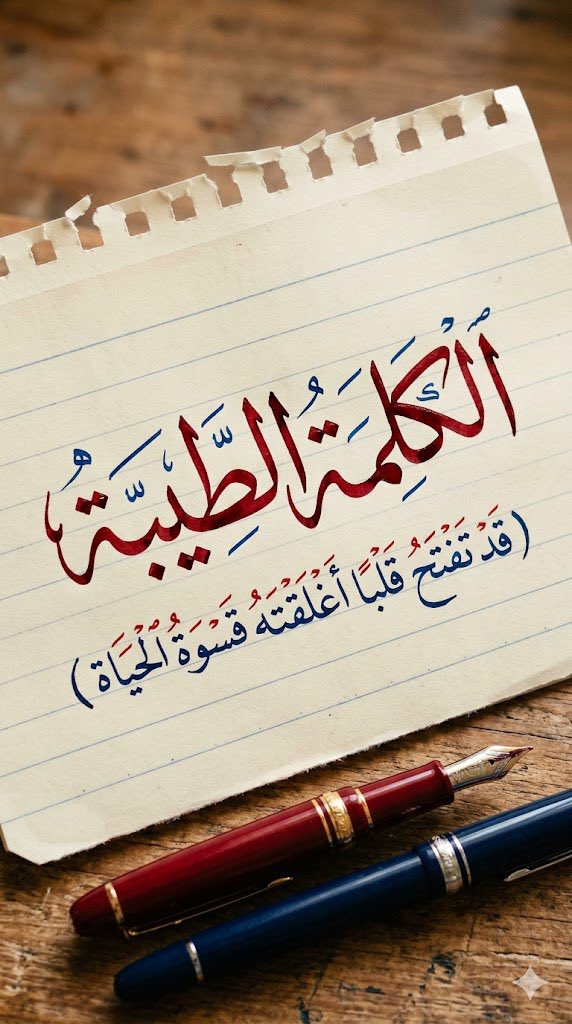 SULTAN__22__'s tweet photo. تستاهلوون البرومبت المميز جداً
أول برومبت يتميز بهذه الصفات ( خط يد طبيعي ١٠٠٪) وبأوامر رهيبة

أتمنى كل التمني أن تشاركوني في أعمالكم في هذا البرومبت .

إنتبه في آخر البرومبت لاتنسى أن تضع أهم كلمة أو كلمتين في الموضوع .. ويفضل أن تكون الأولى ... مرة اخرى اتكنى تشاركوني في أعمالكم
 البرومبت 👇🏼👇🏼👇🏼 وبالتوفيق

""

تصميم فن خط عربي مكتوب بخط يد طبيعي جداً وكأنه مكتوب فعلاً بقلم حبر على ورقة كشكول مدرسية.

النص:
(هنا أكتب الجملة بالكامل)

يقوم النظام بتحليل الجملة واختيار الكلمة الأهم والأقوى في معنى الجملة تلقائياً، ثم يجعلها هي العنصر الرئيسي في التصميم.

تنسيق الكلمة الرئيسية:
• تكون كبيرة جداً في منتصف التصميم
• مكتوبة بخط عربي يدوي طبيعي جداً يشبه كتابة الإنسان
• أسلوب الخط مستوحى من الديواني والثلث
• لون الحبر أحمر عميق لامع
• جميع التشكيل باللون الأزرق
• يظهر تأثير الحبر الحقيقي مع تفاوت سماكة الخط كأنه مكتوب بقلم حبر
• الحروف تبدو بارزة قليلاً فوق الورق مع ظلال ناعمة واقعية

تنسيق بقية الجملة:
• تُكتب تحت الكلمة الرئيسية
• بخط عربي يدوي أصغر حجماً
• لون الخط أزرق داكن
• التشكيل باللون الأحمر
• توزيع متوازن وجميل

الورقة:
• ورقة كشكول مدرسية مسطرة
• خطوط زرقاء واضحة مثل دفاتر المدرسة
• لون الورقة كريمي خفيف
• الورقة تبدو ممزقة للتو من الكشكول مع حافة ممزقة خشنة من الأعلى
• ملمس ورقي واقعي جداً
• تصوير قريب جداً بأسلوب ماكرو
• إضاءة سينمائية دافئة وظلال طبيعية

أسفل الورقة:
يوضع قلمان حبر فاخران وكبيران جداً بشكل جمالي:
• قلم حبر فاخر أحمر
• قلم حبر فاخر أزرق
• تفاصيل معدنية لامعة
• واقعية عالية جداً

الأسلوب الفني:
فن خط عربي واقعي جداً، كتابة بالحبر الحقيقي على ورق، تفاصيل فائقة الدقة، تصوير احترافي، عمق وظلال طبيعية

جودة عالية جداً
واقعية فائقة
تفاصيل دقيقة

النسبة:
9:16

ميز كلمة

"هنا تكتب الكلمة المراد تمييزها"