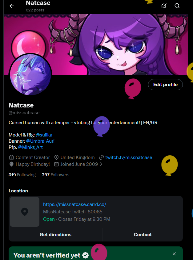 💜 MissNatcase 💀 Accidentally cursed VT 🔮 tweet media