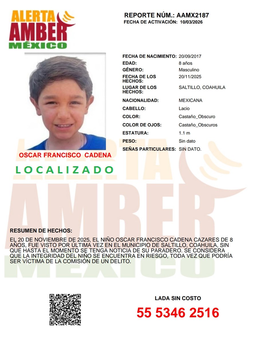 Alerta AMBER México tweet media