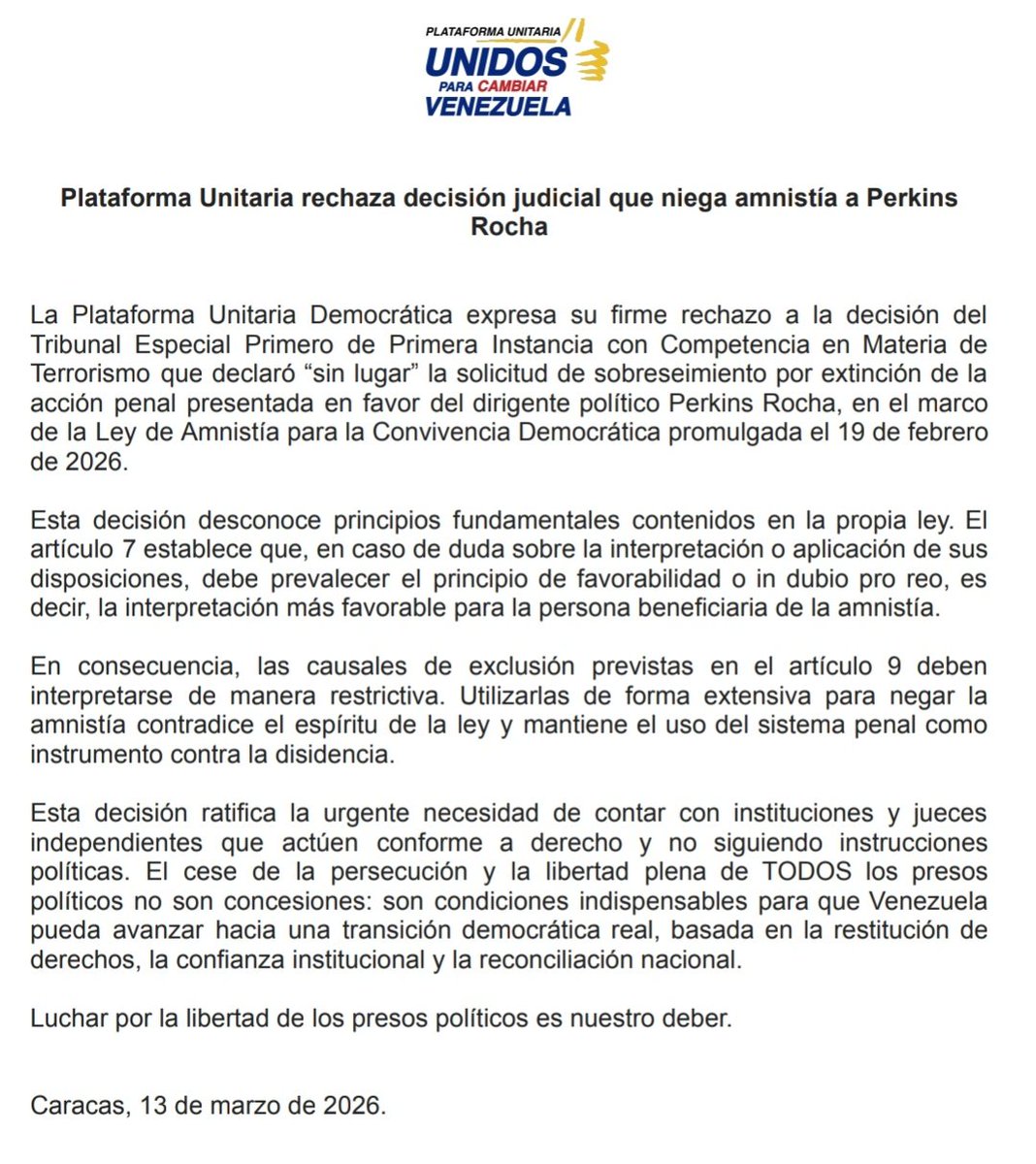 Unidad Venezuela tweet media