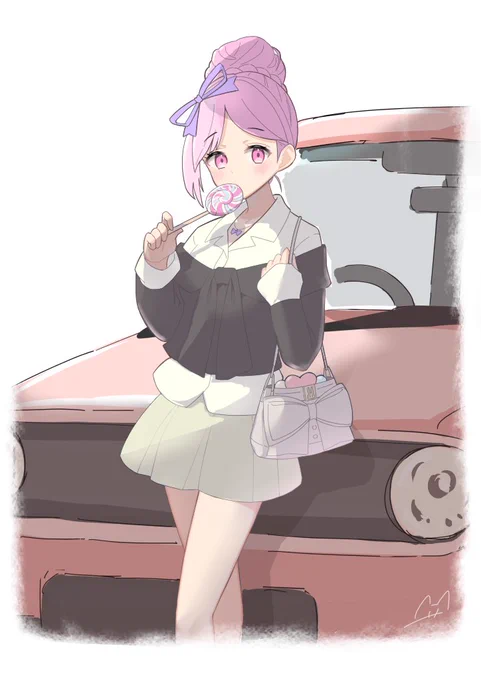 3月11日のリクエストより 風間りの() さんを 描かせていただきました 本日3月14日はホワイトデー! キャンディーの日でもあるようなので &amp;オフっぽい服装で描いてみました