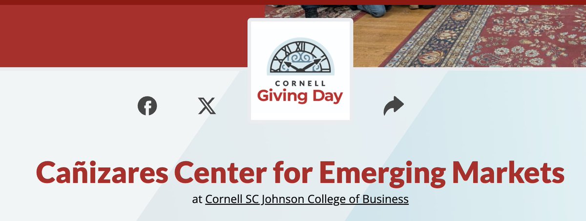 lourdescasanova's tweet photo. Thank you to everyone who supported EMC²

Your generosity helps advance research and global dialogue on emerging markets. 🌿

#CornellGivingDay #Cornell #EMC2 https://t.co/u7eopAv4C7