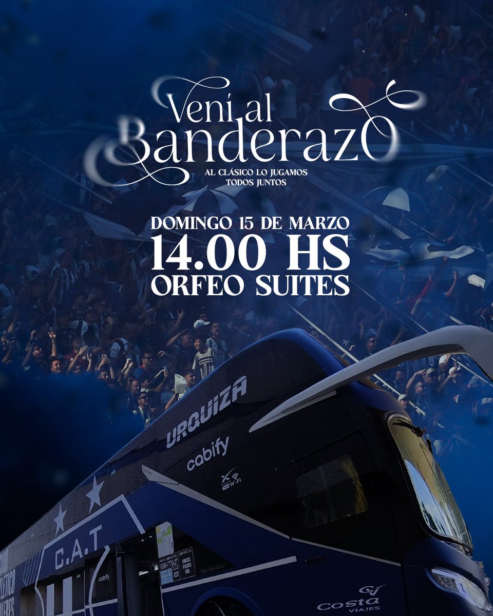 ¡Sumate al banderazo! 💙🤍

🗓️ Domingo 15 de marzo.
⌚️ 14:00 horas.
📍 Orfeo Suites.

𝑽𝒂𝒎𝒐𝒔 𝒏𝒐𝒔𝒐𝒕𝒓𝒐𝒔