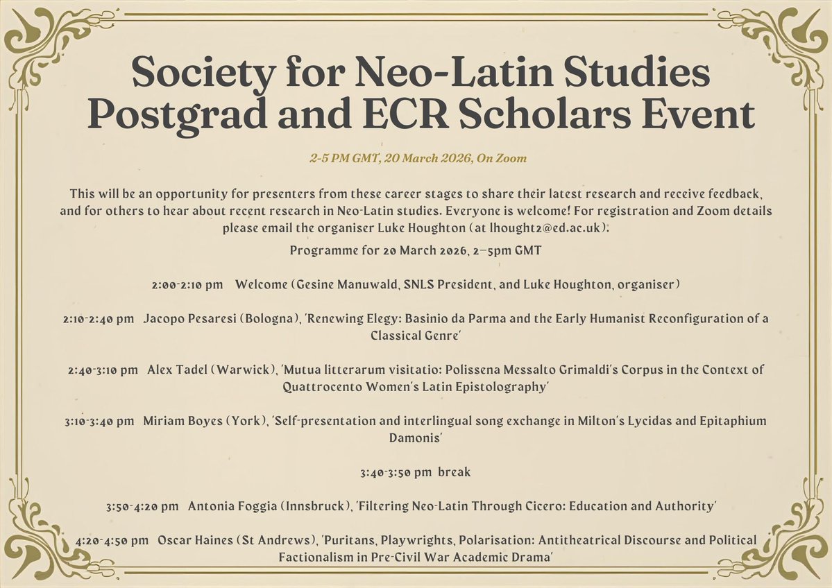 Australasian Classical Reception Studies Network tweet media