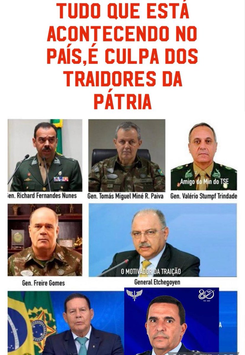 🪖🚩Traíram o seu Comandante Supremo e o povo.
🚨Se aliaram a Organização Criminosa.

JAMAIS ESQUECEREMOS