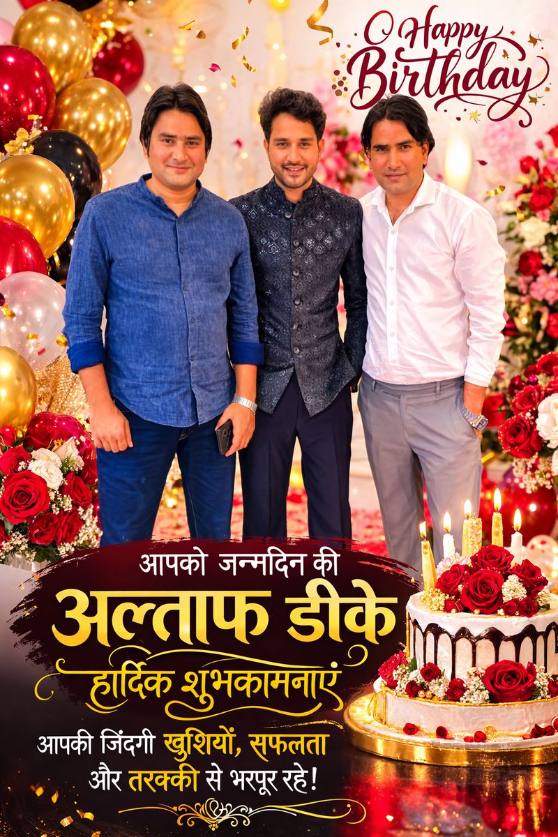 🎂 हमारे प्यारे लाडले भाई <a href="/Altaf_INC/">Ch.Altaf khan</a> को जन्मदिन की ढेर सारी मुबारकबाद।
अल्लाह तआला तुम्हें लंबी उम्र, अच्छी सेहत और हर कदम पर कामयाबी अता फरमाए।
🤲 दुआ है तुम्हारी जिंदगी हमेशा खुशियों और बरकतों से भरी रहे। 🌹