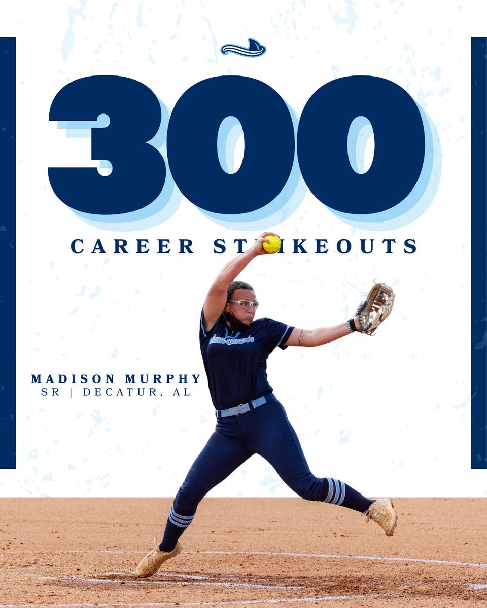 𝟑𝟎𝟎 𝐂𝐀𝐑𝐄𝐄𝐑 𝐒𝐓𝐑𝐈𝐊𝐄𝐎𝐔𝐓𝐒 👑 

Congratulations to our Senior, Madison Murphy on her 300th career strikeout!

#YassBrother | #FinsUpForever