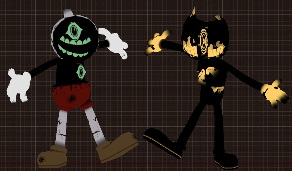 spongebobadvent's tweet photo. Cuphead and his pal.........................Bendy???? https://t.co/i9vUSZEfIX