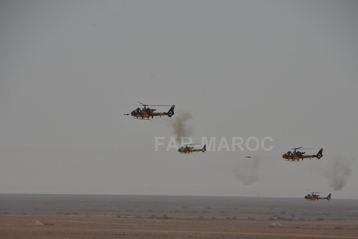 KOMARMIES's tweet image. Royal #Moroccan Armed Forces 🇲🇦 Gazelle Light Attack #Helicopter shooting HOT ATGM during a previous field exercice #Morocco #Maroc