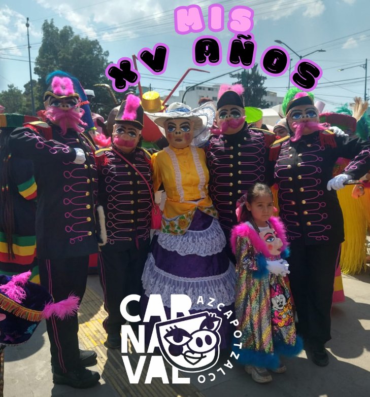 CarnavalAzcapo's tweet photo. @CanalOnceTV @OnceNoticiasTV @luigicantu @rturrent cordial invitación para los XV años del Carnaval de Azcapotzalco, el más joven de la #CDMX ,  domingo 15 de marzo de 2026 a partir de las 10 am y el gran cierre a partir de las 6pm en la explanada de la alcaldía.
#carnaval https://t.co/tjnKLqP3AM
